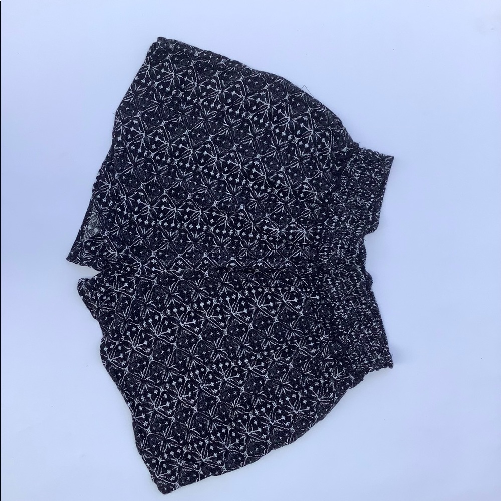 Art class black patterned loose shorts